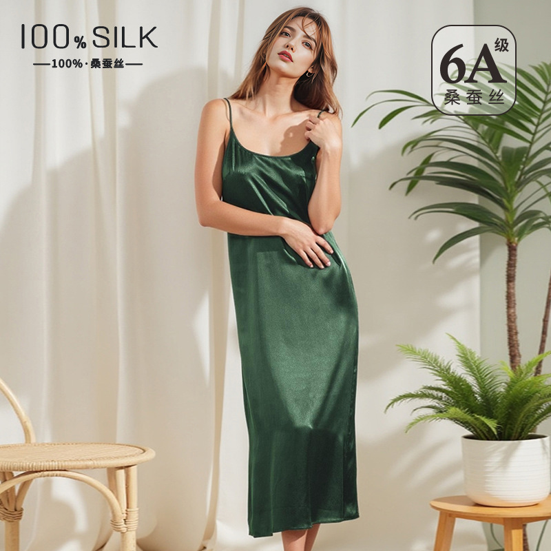 100% Mulberry Silk Slip Dress  - Robe Silk Women review and price